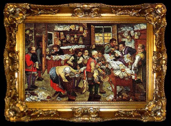 framed  BRUEGHEL, Pieter the Younger Paying the Tax, ta009-2